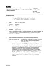 Journal of the 767th Plenary Meeting of the Permanent Council (es)