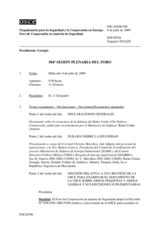 Journal of the 584th Plenary Meeting of the Forum for Security Co-operation (es)