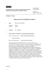 Journal of the 585th Plenary Meeting of the Forum for Security Co-operation (fr)