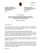 Statement by the Delegation of Albania on the parliamentary elections in Albania