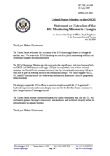 Statement by the Delegation of the United States on the conclusions of the General Affairs and External Relations Council (GAERC) on EU Monitoring Mission in Georgia (EUMM)