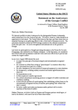 Statement by the Delegation of the United States in response to the statement by the Delegation of the Russian Federation on the Anniversary of the Georgia Conflict