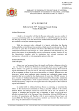 Statement by the Delegation of Georgia in response to the statement by the Delegation of the Russian Federation on the Anniversary of the Georgia Conflict