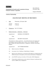 Journal of the 433rd Plenary Meeting of the Forum for Security Co-operation