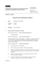 Journal of the 433rd Plenary Meeting of the Forum for Security Co-operation (fr)