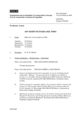 Journal of the 434th Plenary Meeting of the Forum for Security Co-operation (es)