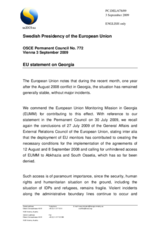 Statement by the Swedish Presidency of the Council of the European Union on Georgia