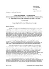 Statement by the Delegation of the Russian Federation on Georgia