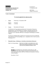 Journal of the 773rd Plenary Meeting of the Permanent Council (de)