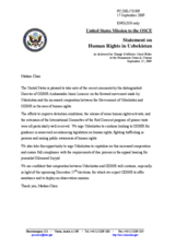 Statement by the Delegation of the United States on human rights in Uzbekistan