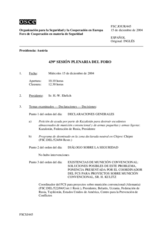 Journal of the 439th Plenary Meeting of the Forum for Security Co-operation (es)