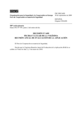 Forum for Security Co-operation Decision No. 6/09 (es)