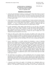 Statement by the Delegation of Italy on Presidency Conclusions of the International Conference On Violence Against Women, Rome, 9-10 September 2009