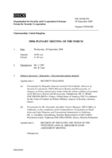 Journal of the 589th Plenary Meeting of the Forum for Security Co-operation