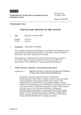 Journal of the 776th Plenary Meeting of the Permanent Council