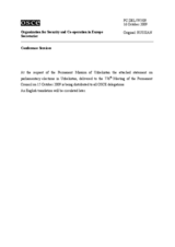 Statement by the Delegation of Uzbekistan on parliamentary elections in Uzbekistan to be held on 27 December 2009 (ru)