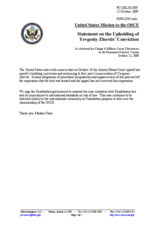 Statement by the Delegation of the United States on the appeals trial of a human rights defender in Kazakhstan