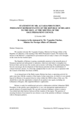 Statement by the Delegation of Belarus in response to the address by the Minister of Foreign Affairs of Lithuania, Vygaudas Usackas