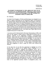 Statement by the Delegation of Serbia and Montenegro in response to the Chairman-in-Office of the OSCE, H.E. Dimitrij Rupel