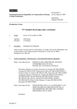 Journal of the 777th Plenary Meeting of the Permanent Council (es)