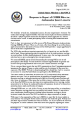 Statement by the Delegation of the United States in response to the report by the Director of ODIHR, Ambassador Janez Lenarcic
