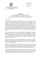 Statement by the Delegation of the Republic of Moldova on the issue of travel regulations to the eastern region of Moldova