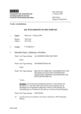 Journal of the 442nd Plenary Meeting of the Forum for Security Co-operation (de)