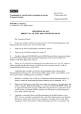 Permanent Council Decision No. 923