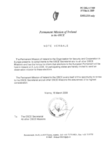 Statement by the Delegation of Ireland on elections to the European Parliament on 5 June 2009