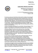 Statement by the Delegation of the United States on fundamental freedoms in Belarus