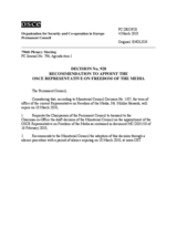 Permanent Council Decision No. 928