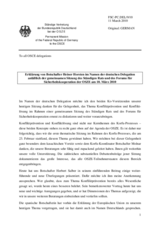 Statement by the Delegation of Germany on Conflict Prevention and Crisis Management in the OSCE area (de)