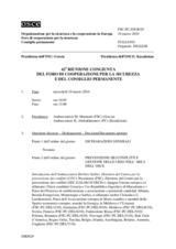 Journal of the 42nd Joint Meeting of the Forum for Security Co-operation and the Permanent Council (it)