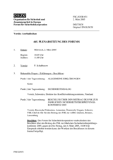 Journal of the 445th Plenary Meeting of the Forum for Security Co-operation (de)