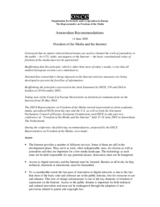 Amsterdam Recommendations on Freedom of the Media and the Internet