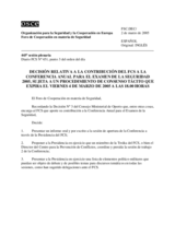 Forum for Security Co-operation Decision, subject to a silence procedure expiring on Friday, 4 March 2005, at 6 p.m. (es)