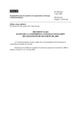 Permanent Council Decision No. 662 (fr)