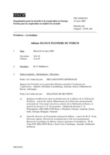 Journal of the 446th Plenary Meeting of the Forum for Security Co-operation (fr)