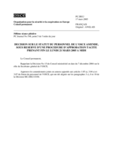 Permanent Council Decision, subject to a silence procedure expiring on Monday, 21 March 2005, at 12 noon (fr)