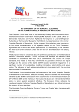Statement by the Delegation of Luxembourg/EU (with the candidate countries) on the municipal elections in the Former Yugoslav Republic of Macedonia held on 13 March 2005