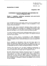 Speech and recommendations by the Delegation of Turkey, session 1