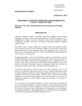 Speech and recommendations by the Delegation of Turkey, session 2