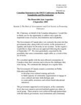 Speech by Jean Augustine, Secretary of State for Multiculturalism and Status of Women, Canada, session 2