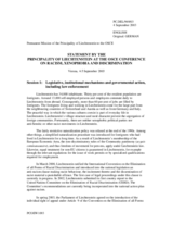 Statement by the delegation of the Principality of Liechtenstein, session 1