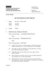 Journal of the 381st Plenary Meeting of the Forum for Security Co-operation (de)