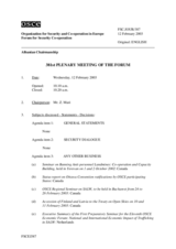 Journal of the 381st Plenary Meeting of the Forum for Security Co-operation