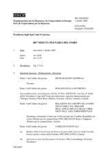 Journal of the 401st Plenary Meeting of the Forum for Sercurity Co-operation (it)