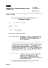 Journal of the 465th Special Plenary Meeting of the Permanent Council (fr)