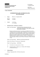 Journal of the 464th Special Plenary Meeting of the Permanent Council (de)