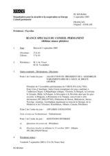 Journal of the 464th Special Plenary Meeting of the Permanent Council (fr)